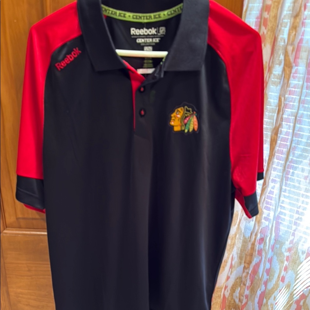 Reebok Blackhawks Hockey Sports Polo